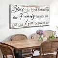 Bless The Food, Family, And Love Sign V by Tailored Canvases