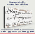 Bless The Food, Family, And Love Sign V by Tailored Canvases