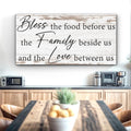 Bless The Food, Family, And Love Sign V by Tailored Canvases