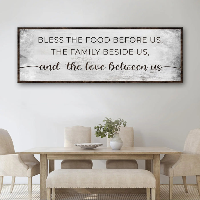 Bless The Love Between Us Sign by Tailored Canvases