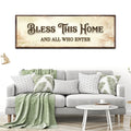Bless This Home And All Who Enter Sign by Tailored Canvases