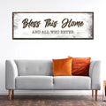 Bless This Home And All Who Enter Sign by Tailored Canvases