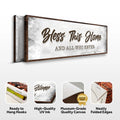 Bless This Home And All Who Enter Sign by Tailored Canvases