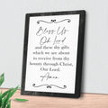 Bless Us Oh Lord And These Thy Gifts Sign VI by Tailored Canvases