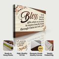 Bless Us Oh Lord Faith Sign III by Tailored Canvases