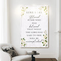 Blessed Is She Who Has Believed - Luke 1:45 Faith Wall Art II by Tailored Canvases