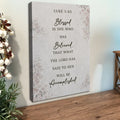 Blessed Is She Who Has Believed - Luke 1:45 Faith Wall Art III by Tailored Canvases