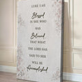 Blessed Is She Who Has Believed - Luke 1:45 Faith Wall Art III by Tailored Canvases