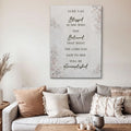 Blessed Is She Who Has Believed - Luke 1:45 Faith Wall Art III by Tailored Canvases