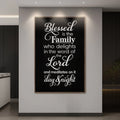 Blessed Is The Family Faith Sign II by Tailored Canvases