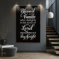Blessed Is The Family Faith Sign II by Tailored Canvases