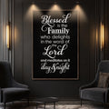 Blessed Is The Family Faith Sign II by Tailored Canvases