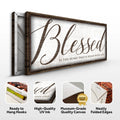 Blessed Is The Home That Is Filled With Love Sign by Tailored Canvases