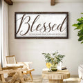 Blessed Is The Home That Is Filled With Love Sign by Tailored Canvases