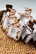 Blonde Tortoise Small Flat Square Hair Clip by TELETIES