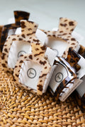 Blonde Tortoise Small Flat Square Hair Clip by TELETIES