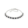 Blue and White Square Sapphire Bracelet
