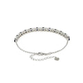 Blue and White Square Sapphire Bracelet by Fine Color Jewels