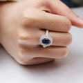 Blue Cubic Zirconia Ring by DailySale