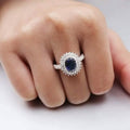 Blue Cubic Zirconia Ring by DailySale