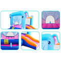 Blue Elephant Bouncy Castle House with 350W Blower by DailySale