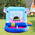 Blue Elephant Bouncy Castle House with 350W Blower by DailySale
