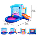 Blue Elephant Bouncy Castle House with 350W Blower by DailySale