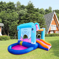 Blue Elephant Bouncy Castle House with 350W Blower by DailySale