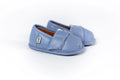 Blue-Grey Velvet Topper | Ozznek Removable Sole Shoes | Barefoot & Zero-Drop by ozznekshoes