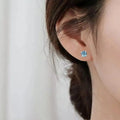 Blue Moissanite Jewelry Set by Fine Color Jewels