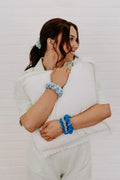 Blue My Mind Small Silk Scrunchies by TELETIES