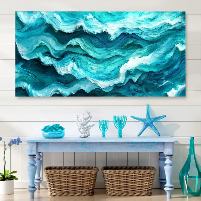 Blue Ocean Coastal Wall Art III by Tailored Canvases