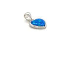 Blue Opal Heart Necklace by Fine Color Jewels