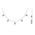 Blue Sapphire Layering Necklace by Fine Color Jewels