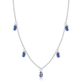 Blue Sapphire Layering Necklace by Fine Color Jewels