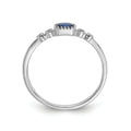 Blue Spinel and White Sapphire Ring by Fine Color Jewels
