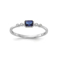 Blue Spinel and White Sapphire Ring by Fine Color Jewels