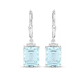Blue Topaz Dangle Earrings by Fine Color Jewels