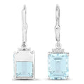 Blue Topaz Dangle Earrings by Fine Color Jewels