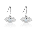 Blue Topaz Evil Eye Earrings by Fine Color Jewels