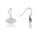 Blue Topaz Evil Eye Earrings by Fine Color Jewels