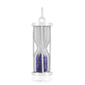 Natural Blue Sapphire Hourglass Pendant Necklace by Fine Color Jewels