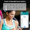 Bluetooth Digital Bathroom Scale with Heart Rate Tracking High-precision BMI Smart Scale by DailySale