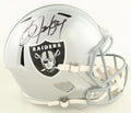 Bo Jackson Signed Raiders Full-Size Speed Helmet (Beckett) Beckett Witnessed by Price Is Right Miami