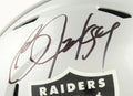 Bo Jackson Signed Raiders Full-Size Speed Helmet (Beckett) Beckett Witnessed by Price Is Right Miami