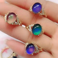 Boho Style Color Changing Mood Stone Cuff Rings by DailySale
