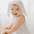 bonnet hat with ears | Ivory by Finn + Emma