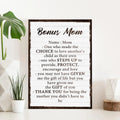 Bonus Mom Customized Sign II by Tailored Canvases