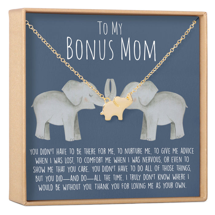 Bonus Mom Elephant Pendant Necklace by Dear Ava