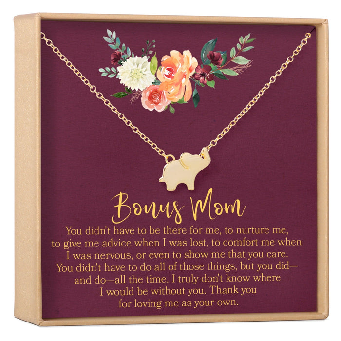 Bonus Mom Elephant Pendant Necklace by Dear Ava